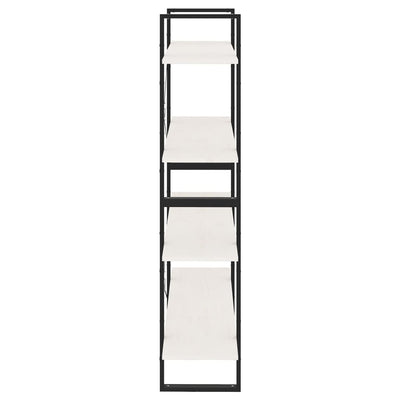 4-Tier Book Cabinet White 100x30x140 cm Solid Pine Wood