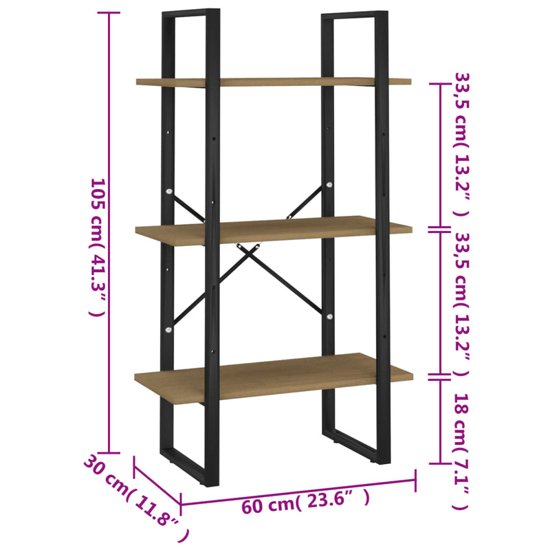 Storage Shelf 60x30x105 cm Solid Pine Wood