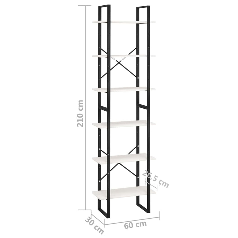 Storage Shelf White 60x30x210 cm Solid Wood Pine