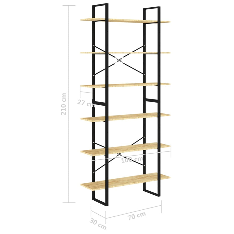 High Cabinet 100x30x210 cm Solid Pine Wood