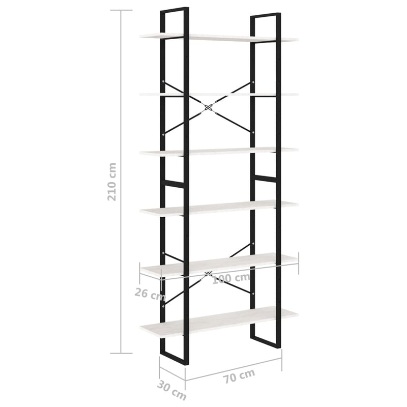 High Cabinet White 100x30x210 cm Solid Pine Wood