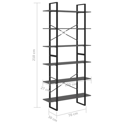 High Cabinet Grey 100x30x210 cm Solid Pine Wood