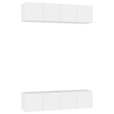 TV Cabinets 4 pcs White 60x30x30 cm Engineered Wood