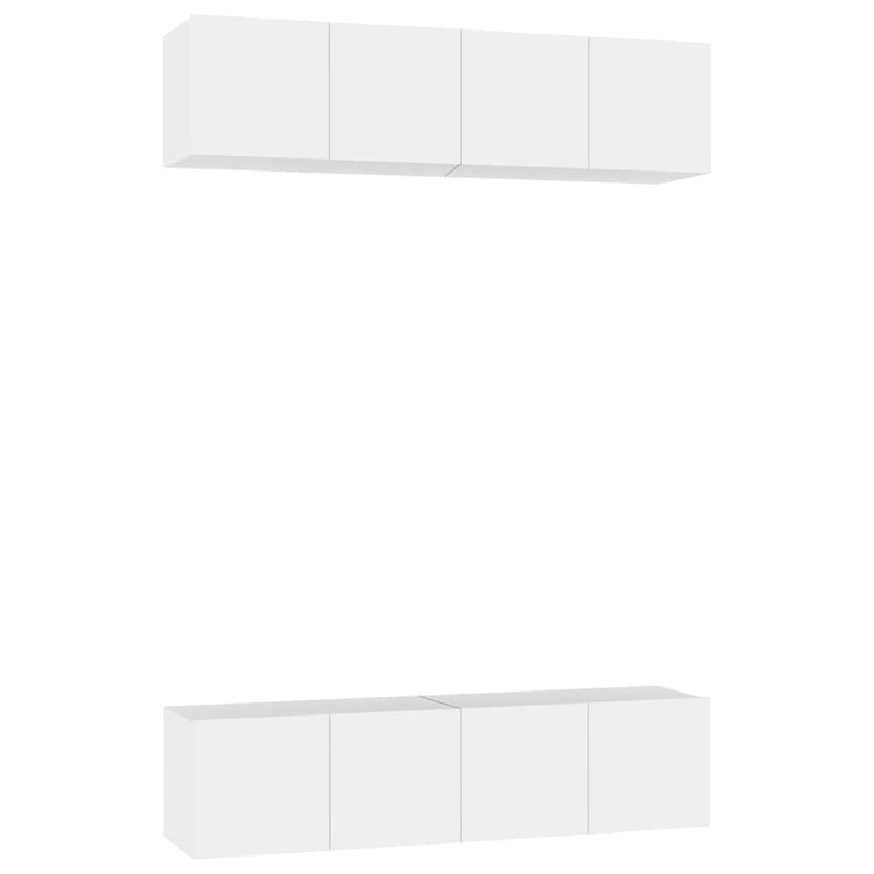 TV Cabinets 4 pcs White 60x30x30 cm Engineered Wood