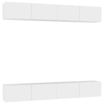 TV Cabinets 4 pcs White 100x30x30 cm Engineered Wood