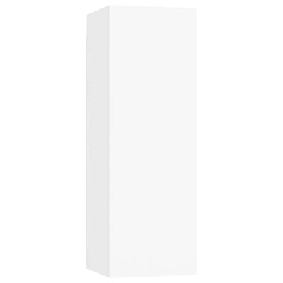 4 Piece TV Cabinet Set White Engineered Wood