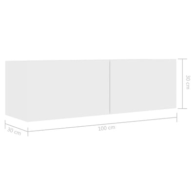 8 Piece TV Cabinet Set White Engineered Wood