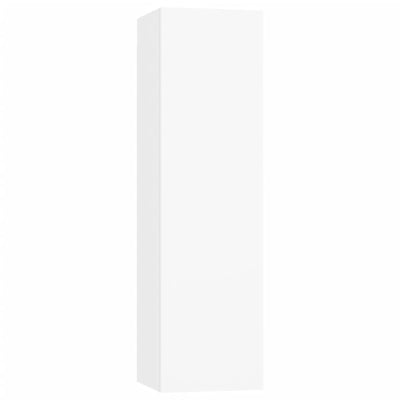 7 Piece TV Cabinet Set White Engineered Wood
