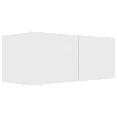 6 Piece TV Cabinet Set White Engineered Wood