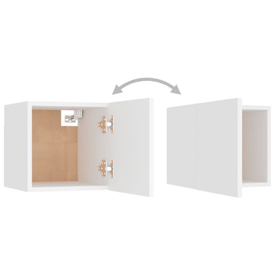 Bedside Cabinets 2 pcs White 30.5x30x30 cm Engineered Wood