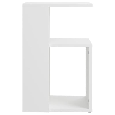 Side Table White 36x30x56 cm Engineered Wood