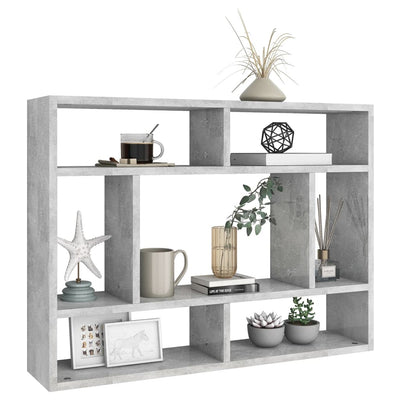 Wall Shelf Concrete Grey 75x16x55 cm Engineered Wood