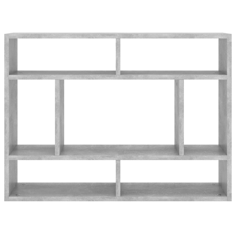 Wall Shelf Concrete Grey 75x16x55 cm Engineered Wood