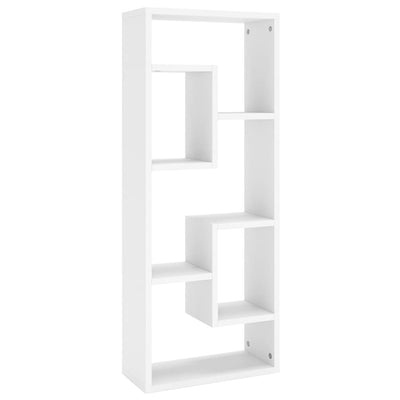 Wall Shelf White 36x16x90 cm Engineered Wood