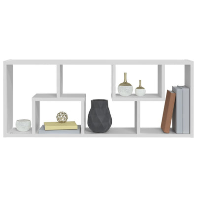 Wall Shelf White 36x16x90 cm Engineered Wood