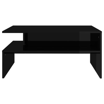 Coffee Table High Gloss Black 90x60x42.5 cm Engineered Wood