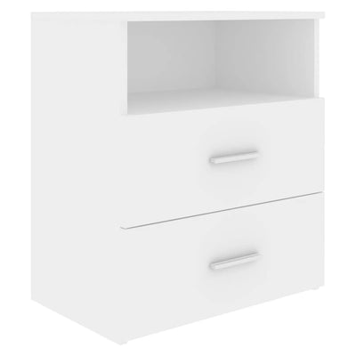 Bed Cabinet White 50x32x60 cm