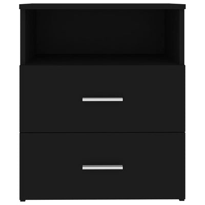 Bed Cabinets 2 pcs Black 50x32x60 cm