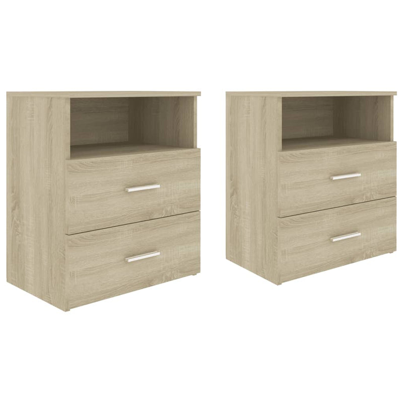 Bed Cabinets 2 pcs Sonoma Oak 50x32x60 cm