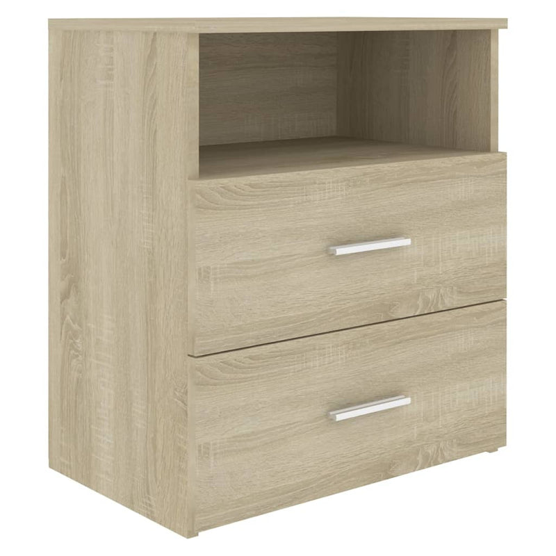 Bed Cabinets 2 pcs Sonoma Oak 50x32x60 cm