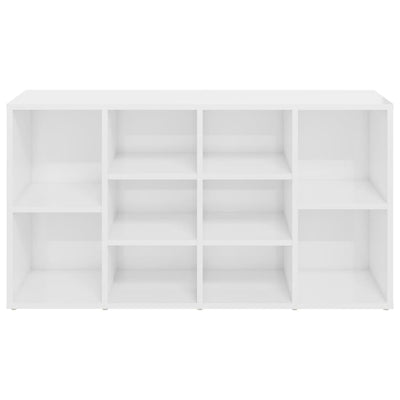 Shoe Bench High Gloss White 103x30x54.5 cm Engineered Wood