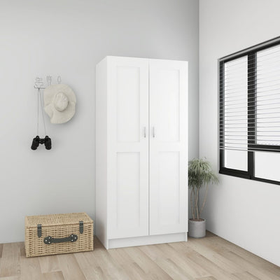 Wardrobe White 82.5x51.5x180 cm Engineered Wood