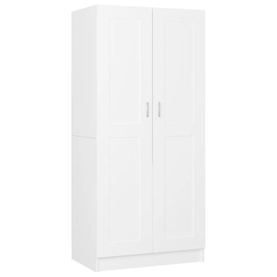 Wardrobe White 82.5x51.5x180 cm Engineered Wood