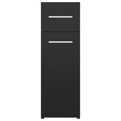 Apothecary Cabinet Black 20x45.5x60 cm Engineered Wood