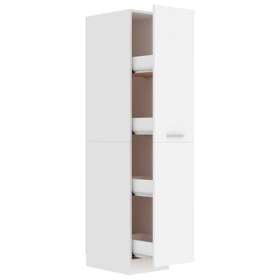 Apothecary Cabinet White 30x42.5x150 cm Engineered Wood