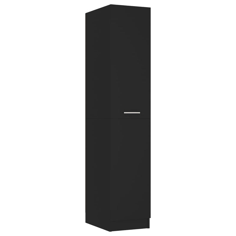 Apothecary Cabinet Black 30x42.5x150 cm Engineered Wood