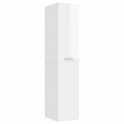 Apothecary Cabinet High Gloss White 30x42.5x150 cm Engineered Wood