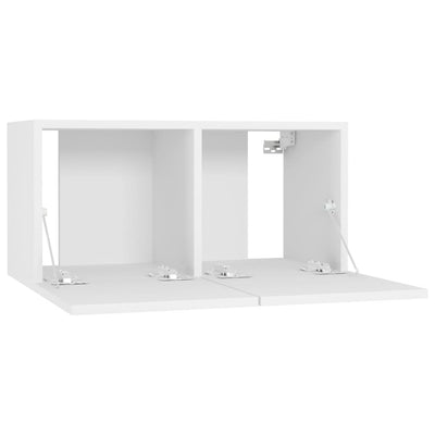 Hanging TV Cabinets 2 pcs White 60x30x30 cm