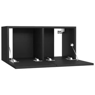 Hanging TV Cabinet Black 60x30x30 cm