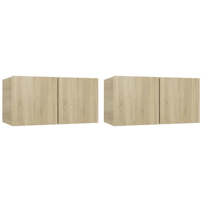 Hanging TV Cabinets 2 pcs Sonoma Oak 60x30x30 cm