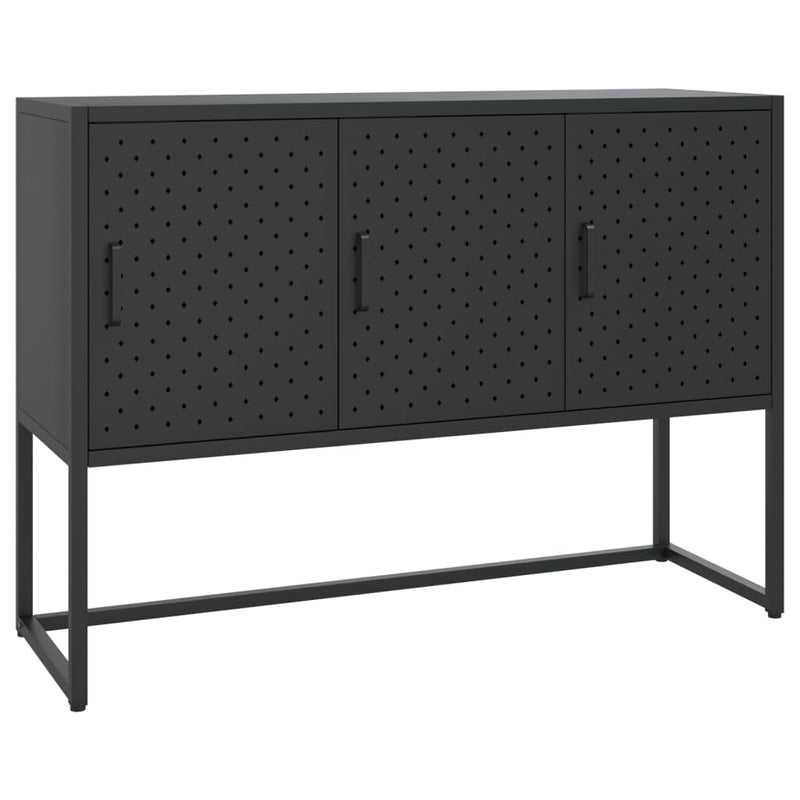 Sideboard Black 105x35x75 cm Steel