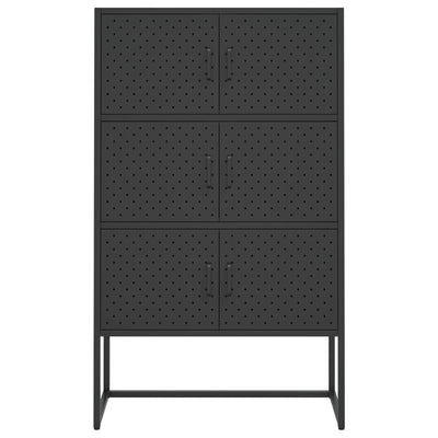 Highboard Black 80x35x135 cm Steel