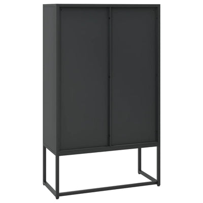 Highboard Black 80x35x135 cm Steel