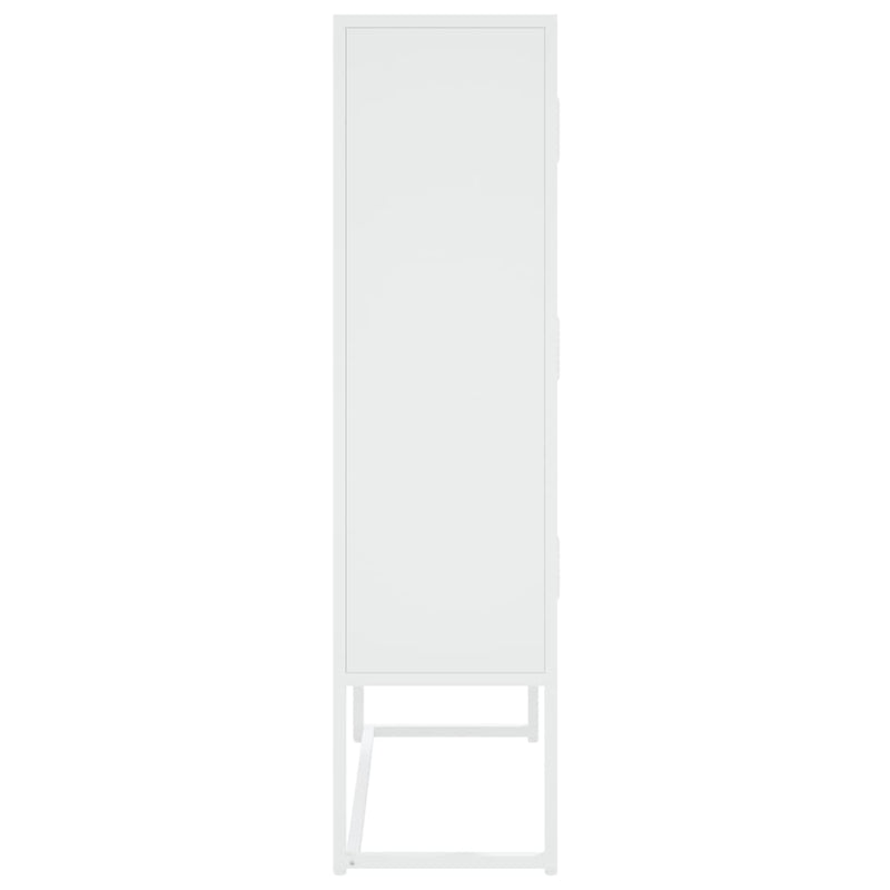 Highboard White 80x35x135 cm Steel