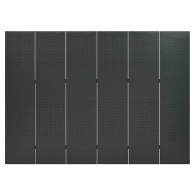 6-Panel Room Divider Anthracite 240x180 cm Steel