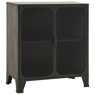 Storage Cabinet Grey 72x36x82 cm Metal and MDF