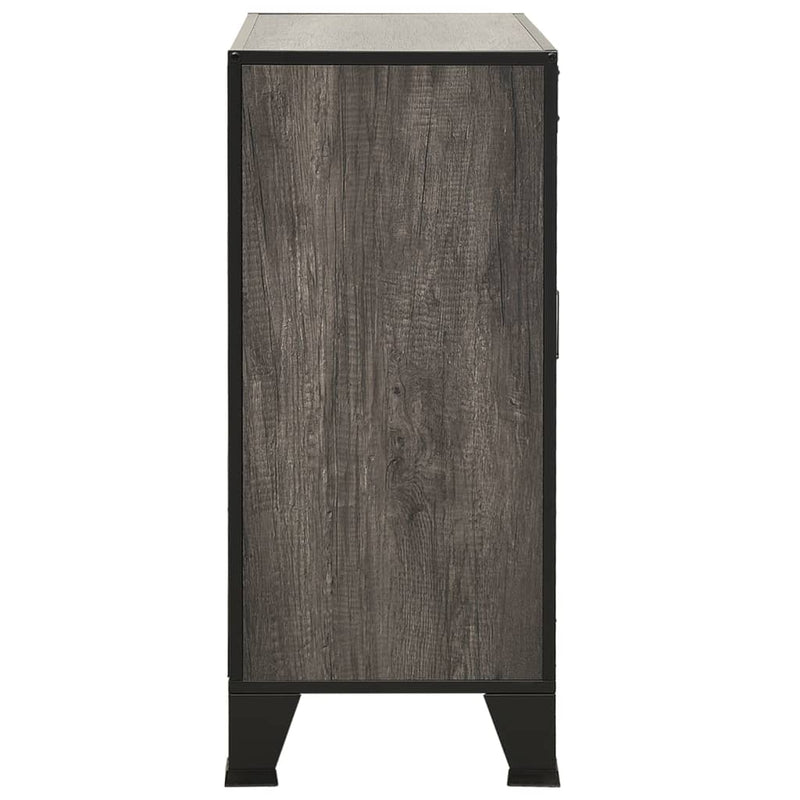 Storage Cabinet Grey 72x36x82 cm Metal and MDF