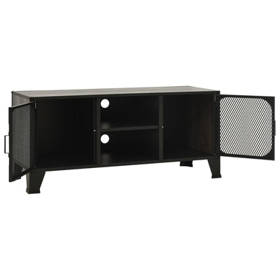 TV Cabinet Grey 105x36x47 cm Metal and MDF