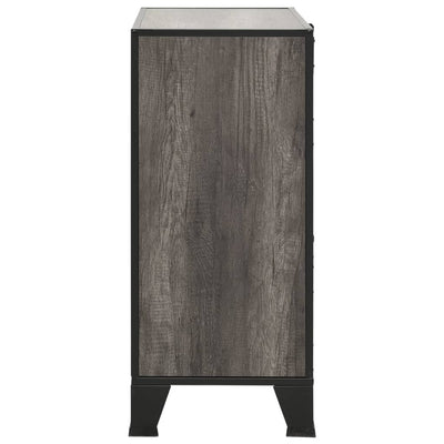 Storage Cabinet Grey 72x36x82 cm Metal and MDF