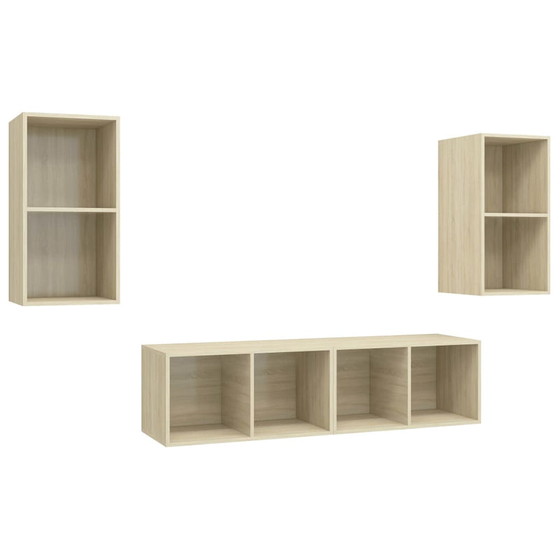 Wall-mounted TV Cabinets 4 pcs Sonoma Oak Engineered Wood