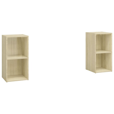 TV Cabinets 2 pcs Sonoma Oak 72x35x36.5 cm Engineered Wood