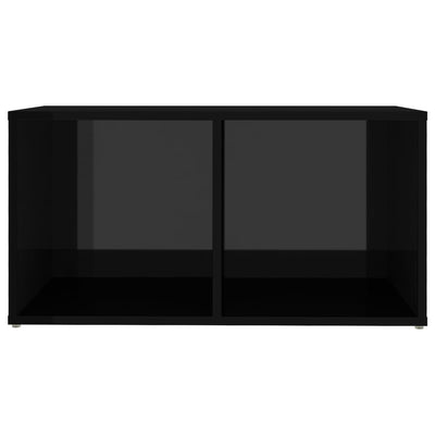 6 Piece TV Cabinet Set High Gloss Black Engineered Wood