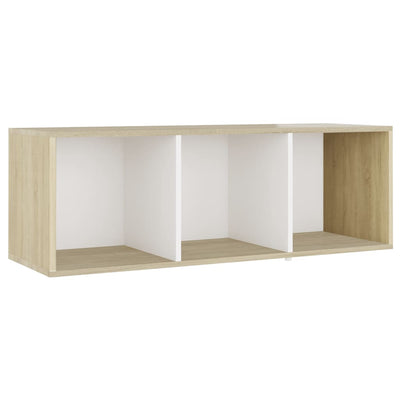 3 Piece TV Cabinet Set White and Sonoma Oak Engineered Wood