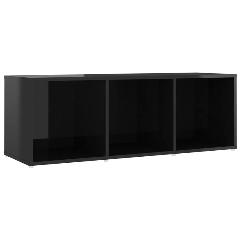 3 Piece TV Cabinet Set High Gloss Black Engineered Wood