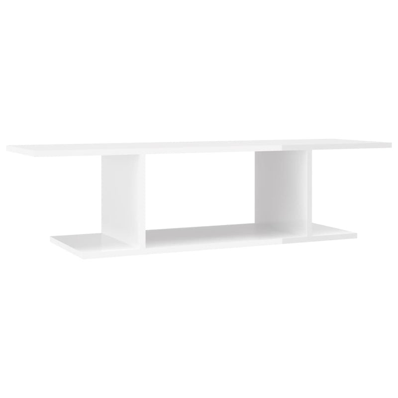 Wall Mounted TV Cabinet High Gloss White 103x30x26.5 cm