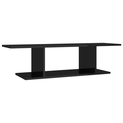 Wall Mounted TV Cabinet High Gloss Black 103x30x26.5 cm